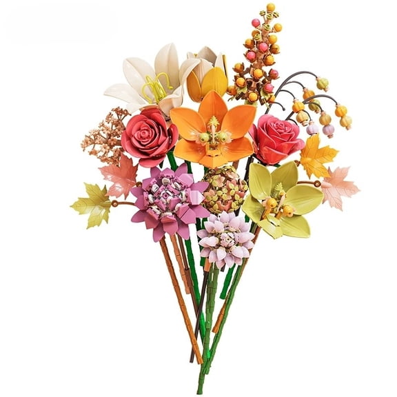 Chanbrick Flower Building Blocks Set Compatible With Lego Never-Fade Bouquet Flowers For Adults Girls 813Pcs