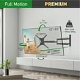 thumbnail image 2 of Barkan 13 - 83 inch Full Motion - 4 Movement Extra Long TV Wall Mount Black Extremely Extendable Cable Management, 2 of 10
