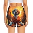 thumbnail image 2 of Lsque Cartoon Puppy Sunset Printed Women's Running Shorts with Liner Pockets,Elastic Quick Dry Workout Athletic Gym Yoga Shorts,Womens High Waist Shorts-Medium, 2 of 9