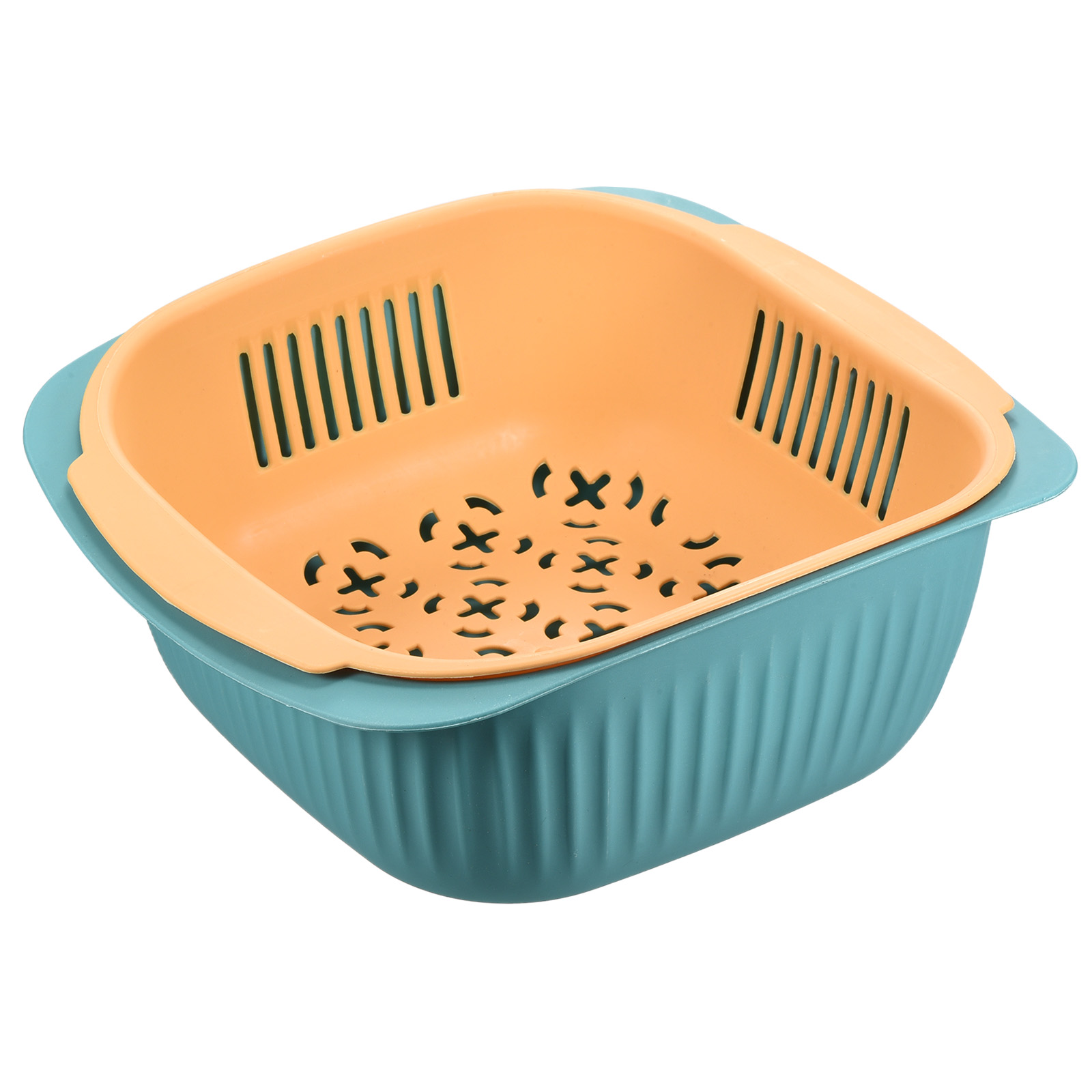 Uxcell Fruit and Vegetable Colander Strainer Basket, Plastic Double
