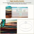 thumbnail image 4 of Lampshades 2 Pack Multi Dimensional Stained Glass Western Desert Scene Cactus 13"x13"x10" Light Shade for Table Lamps Floor Lamps Drum Lamp Shades Lampshade Replacement Easy Assembly, 4 of 8
