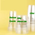 thumbnail image 1 of 16oz Plastic Cups with Lids /without, Disposable Cups for Iced Coffee, Smoothie, Milkshake, Cold Drinks - Clear, 1 of 8