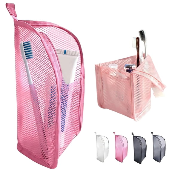 No More Mess in Your Bag – Standing Travel Toiletry Bag, Waterproof Clear Cosmetic Bag with Large Capacity, Portable Hanging Toiletry Organizer for Makeup, Toothbrush, Travel Essentials