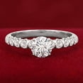 thumbnail image 4 of Rosec Jewels Lab Created Diamond Engagement Ring for Women (E-VS1 Quality) - IGI Certified Diamond Solitaire Ring, 18K White Gold, US 5.00, 4 of 8