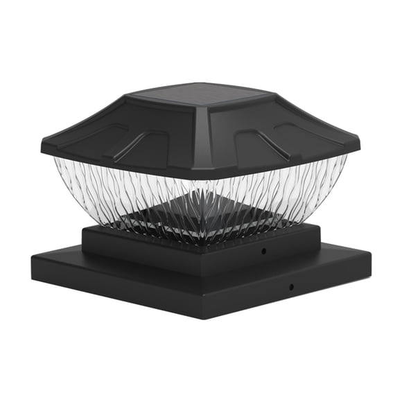 Solar Post Lights Outdoor Fence Cap Light for Posts Patio Garden Decoration White Lighting Black,Lighting Solar Outdoor Post Cap Lights Light for Fence