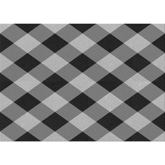 Ahgly Company Machine Washable Indoor Rectangle Transitional Dark Gray Area Rugs, 8' x 10'