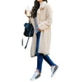 thumbnail image 3 of Sunisery Women's Warm Fleece Sherpa Jackets Faux Shearling Coats Oversized Winter Long Coat Outwear, 3 of 6