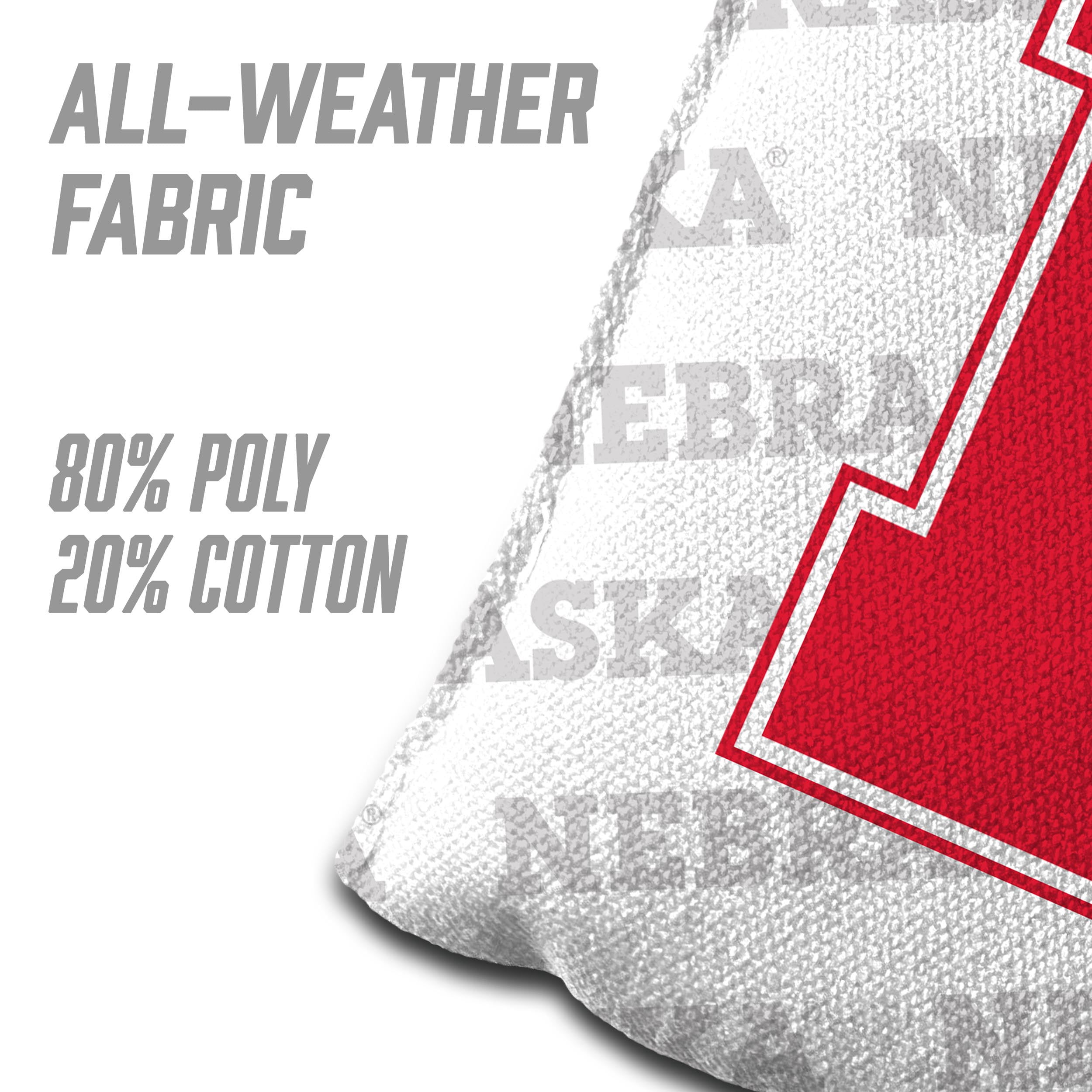 NCAA Nebraska Cornhuskers Cornhole Bags - 4PK - White