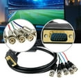 thumbnail image 6 of Bottone VGA To 5 BNC RGBHV Cable Male Connectors COnnection Cord High Resolution For Digital Screens And Monitors, 6 of 7