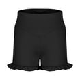 thumbnail image 4 of Huowey Girls Athletic Ruffle Shorts High Waist Yoga Dance Shorts Comfy Workout Gymnastics Shorts Lovely Dailywear, 140, 4 of 5