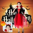 thumbnail image 5 of Girls Boys Vampire Costume Halloween Gothic Vampiress Role Play Cosplay Dress Up for Kids/Teen, 5 of 9
