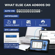 TOPDON OBD2 Scanner ArtiDiag600S Car Diagnostic Scan Tool AT/ENG/ABS/SRS Diagnoses & 8 Reset Services