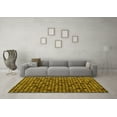 thumbnail image 3 of Ahgly Company Indoor Square Abstract Yellow Modern Area Rugs, 3' Square, 3 of 4