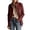 Burgundy, variant on Women's Wool Blend Utility Field Jacket Stand Collar Button Closure Multi Flap Pockets Long Sleeve Relaxed Fit Lapel Outerwear Coat Green