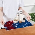 thumbnail image 4 of Acrylic Tray Clear Serving Tray Rectangle Decorative Tray with Cut Handle Red White and Blue Stars Pattern, 4 of 7