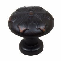 GlideRite 1-1/8 in. Round Snowflake Cabinet Knob, Oil Rubbed Bronze, Pack of 5