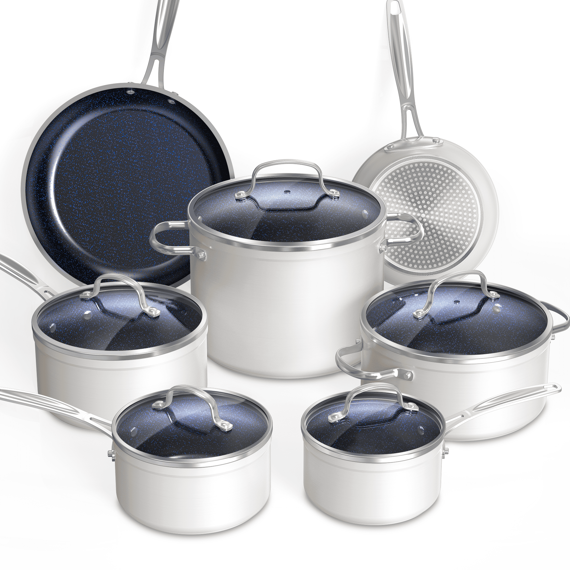 NuWave 12pc Pots and Pans Set Nonstick, Lightweight Cookware Set works