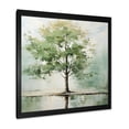 thumbnail image 2 of Designart "American Basswood Wildlife in Green III" Landscapes Framed Wall Art Decor - Country Green Tree Hallway Framed Wall Art Decor, 2 of 6