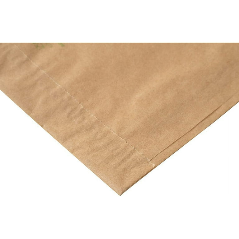 Bag Tek Kraft Paper Sandwich / Snack Bag - Silicone-Coated - 7 x 2 x 9 -  100 count box