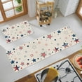 thumbnail image 6 of Independence Day Kitchen Rugs and Mats Set of 2, Patriotic American Flag Stars Stripes Non-Slip Floor Doormat Comfort Area Runner Rug and Mat, Rustic Cotton Linen Indoor Entrance Carpet Home Decor, 6 of 6