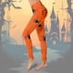thumbnail image 2 of Gibobby Leggings gluteos deportivo Leggings de cintura alta con estampado para Halloween para mujer, pantalones de yoga, correr, Fitness diario（Anaranjado， S), 2 of 4