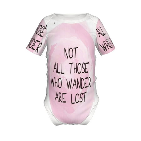 

Adobk Not All Those Who Wander Are Lost Print Baby Climbing Clothes Jumpsuit Rompers Classic Rompers Child Short sleeve Bodysuits-18 Months