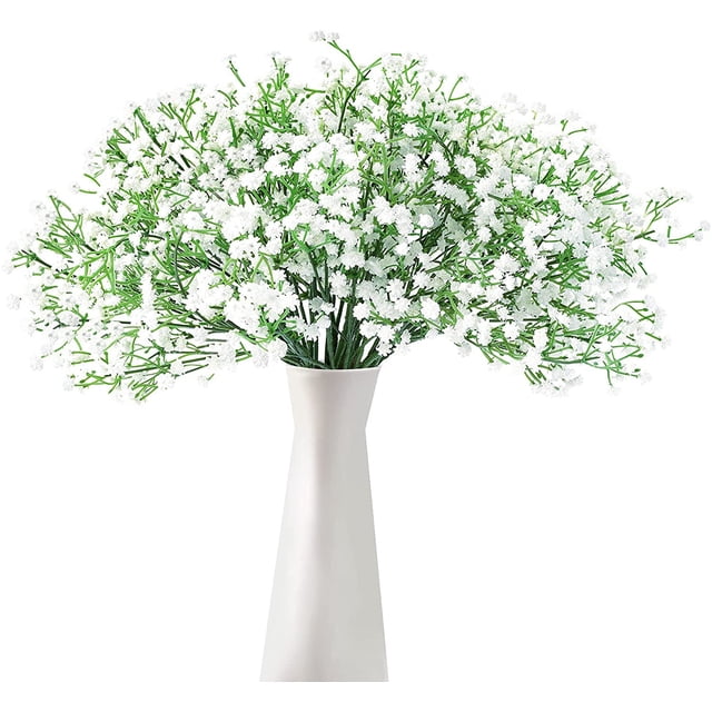 Paquete de 12 ramos de flores artificiales de Gypsophila, flores falsas de tacto Real para decoración para fiesta de boda, decoración DIY para el hogar Ofspeizc CZJJ-HQ46-1