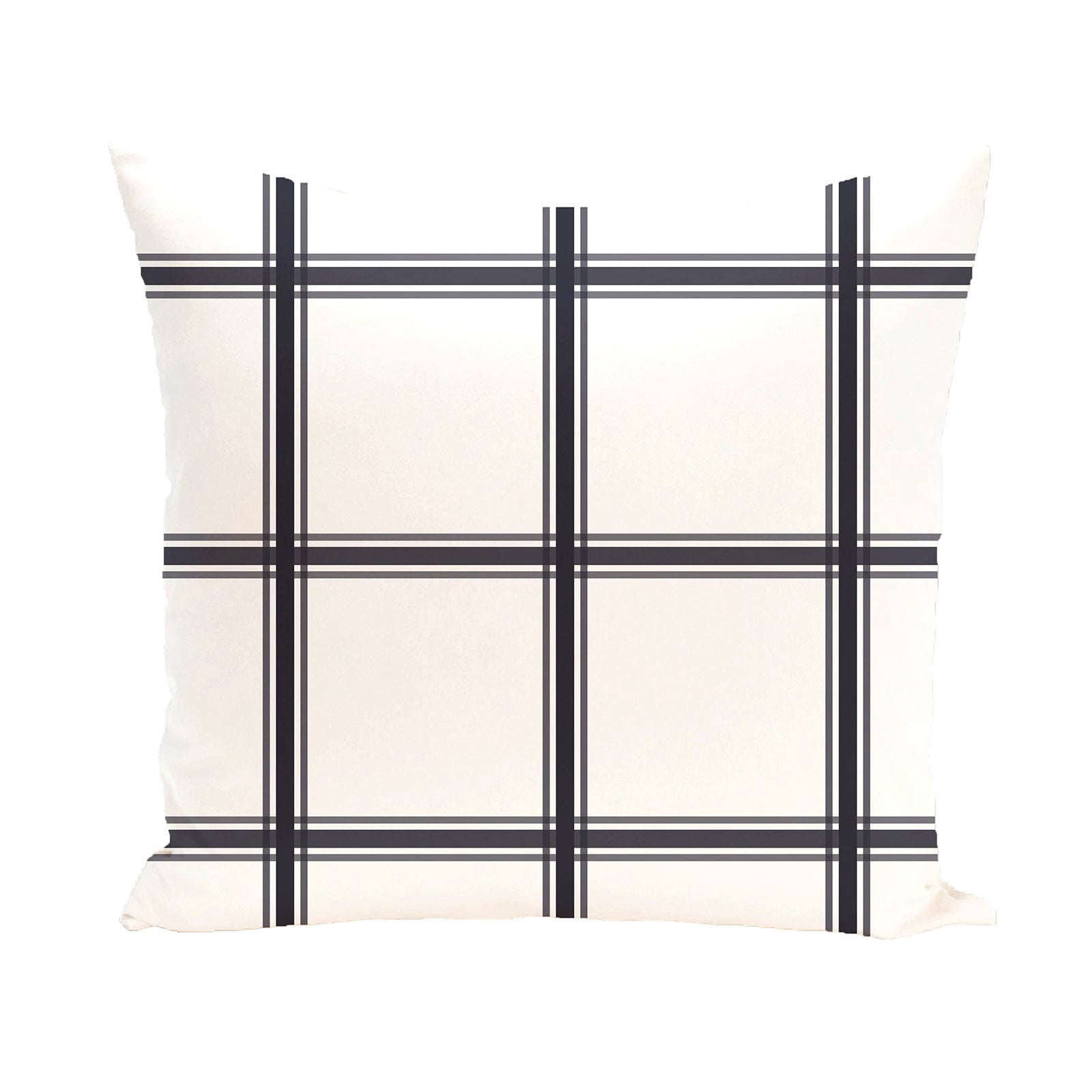 Simply Daisy 16" x 16" Windowpane Plaid Geometric Print Pillow, Navy
