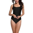 thumbnail image 3 of One Piece Swimsuit for Women One Shoulder One Piece Swimsuit for Women Tummy Control Bathing Suits Modest Full Coverage Keyhole Swimwear, 3 of 7
