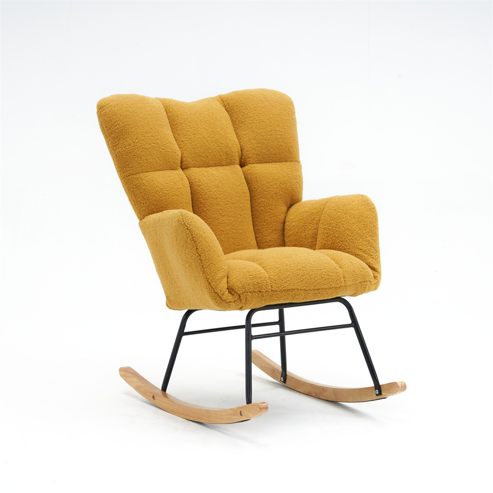Upholstery Rocking Chair Tufted Rocker Nursery Chair for Home Office