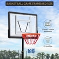 thumbnail image 3 of Panier de Basketball pour Enfants Extérieur, Panier de Basketball Réglable de 5,2 à 6,9 Pi avec Roues et Panneau Arrière, Portable et Résistant aux Intempéries pour Entrée de Maison, Récréatif, 3 of 8