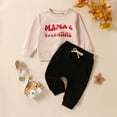 thumbnail image 2 of Valentine's Day Outfit Baby Boy Toddler Kids Baby Girls Boys Outfits Letter Print Round Neck Long Sleeve Sweatshirts Tops Pants 2Pcs Set Toddler Girls Clothes for Toddler Girls 6-12 Months, 2 of 9