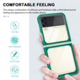 thumbnail image 7 of SaniMore for Samsung Galaxy Z Flip 3 Crystal Clear [Not Yellowing Technology] Case, Hard PC & TPU Bumpers Case with Wireless Charging Shockproof Protective Case for Samsung Z Flip 3, Darkgreen, 7 of 7