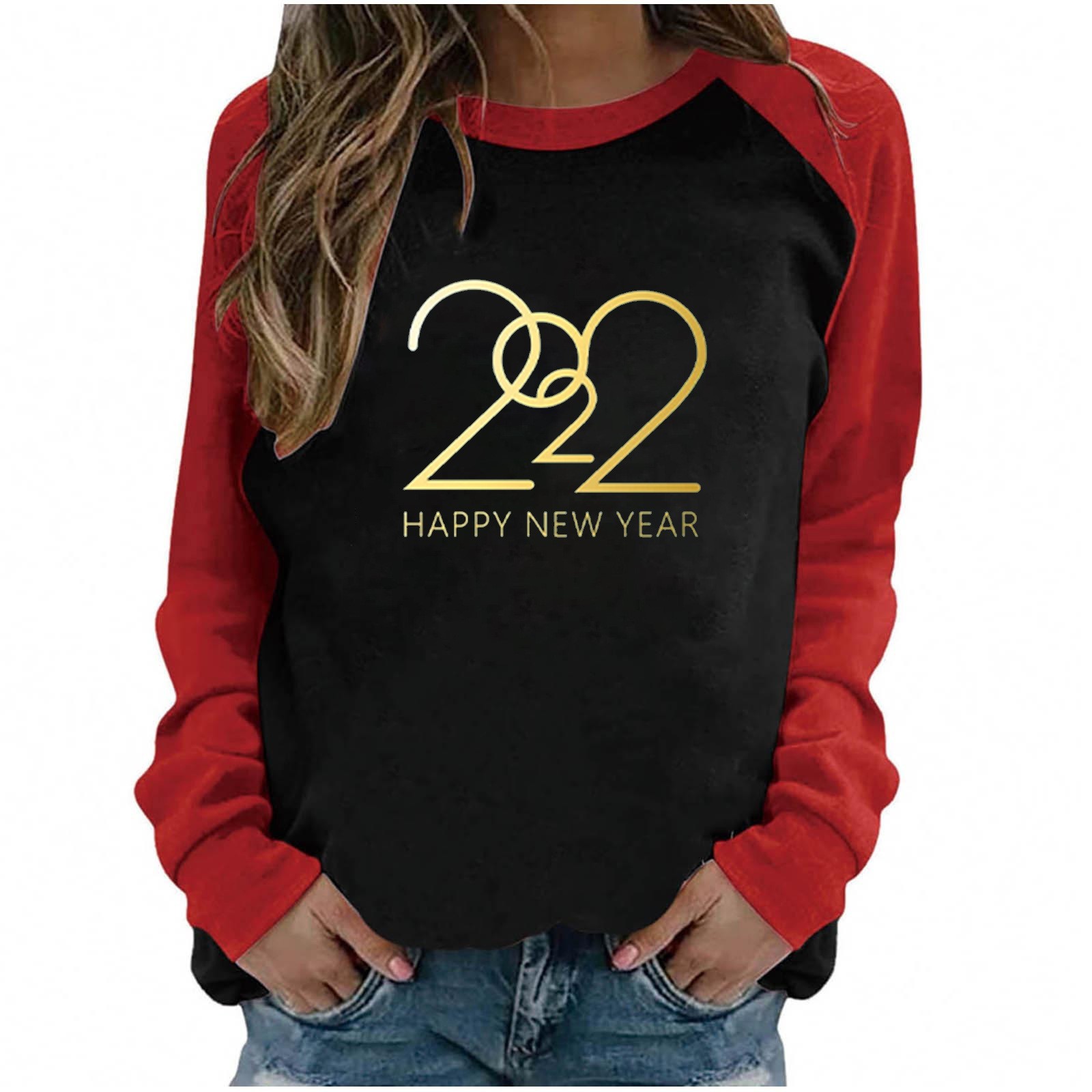Print O-Neck Long Sleeve Pullover 