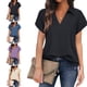 thumbnail image 3 of Blusa de mujer,Camisa de mujer con cuello en V Camisa de mujer Blusa con cuello en V Funcionamiento suave, 3 of 6