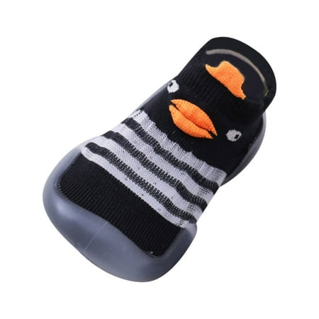 

YWDJ Kids Non-slip Soft Bottom Spring Fall Floor Socks Toddler Shoes Black 20