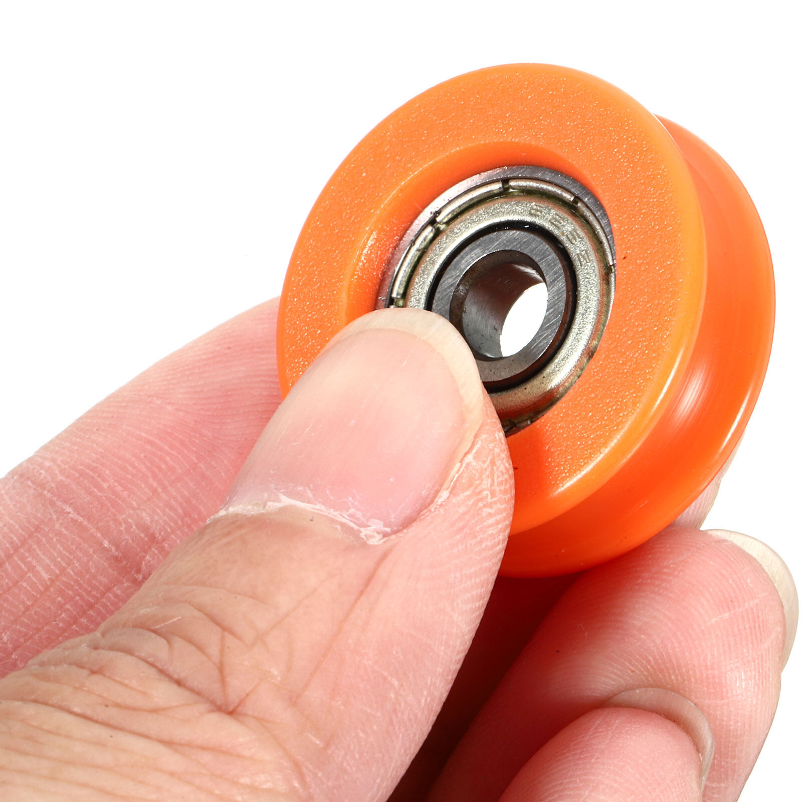 Jibingyi 4pcs Groove Wheel U-shaped Bearing Pulley Plastic