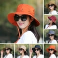 thumbnail image 2 of CNKOO Women Hat Solid Color Fasten String Wear-resistant  Shape Sunscreen Lady Sun Cap Outdoor Hat, 2 of 10