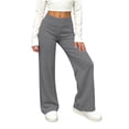 thumbnail image 7 of Besolor Yoga Pants for Girls Elastic High Waist Wide Leg Sweatpants Casual Loose Thin Teen Kids Loungewear Workout Trousers(10-11 Years,Dark Gray), 7 of 7