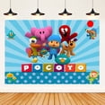 thumbnail image 3 of Suministros de fiesta de cumpleaños de Pocoyó azul de dibujos animados para niños, póster de juego, Fondo de fotografía, globos, adorno de pastel para niños, regalos, 3 of 5