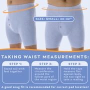 Wearever Mens Incontinence Underwear Washable Bladder Control Boxer Briefs with Tapered Leg, Single Pair