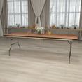 thumbnail image 3 of Flash Furniture Fielder 8' Rectangular All-Occasion Wood Folding Event Table, Natural/Black, 3 of 12