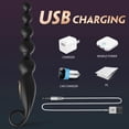 thumbnail image 6 of KUSHOR Adults Vibrating Anal Beads Butt Plug, Graduated Design Silicone Anal Vibrator with 7 Vibration Modes,Waterproof Sex Toys for Men &Women（Black）, 6 of 6