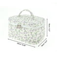 thumbnail image 2 of Unique Bargains 1 Pc Women Large Floral Print Makeup Bag for Travel Vacation Purple Polyester, 2 of 3