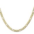 thumbnail image 3 of 10k Yellow Gold 4.5mm Concave Figaro Chain Necklace Pendant Charm, 3 of 9