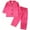 S47-Hot Pink, variant on KPOPLK Girls Pajamas Silk Satin Pajama Set Long Sleeve Button Down Sleepwear(6-7 Years,S46-Dark Purple)