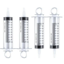 4 Pack 100ml Syringes, Large Plastic Syringe for Scientific Labs, Multifunctiional Syringe Tools for Garden Watering, Refilling