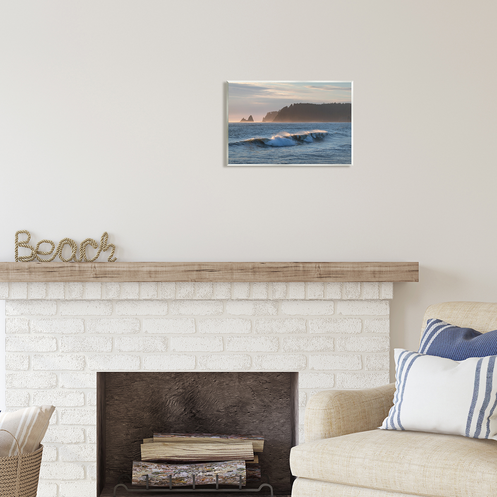 Stupell Industries Rolling Waves Photography Landscape Photography Unframed Art Print Wall Art, 15 x 10