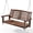Carbonized Brown, variant on Ktaxon Wooden Porch Swing for Courtyard & Garden & Patio with Chain 500 LBS Reddish Brown