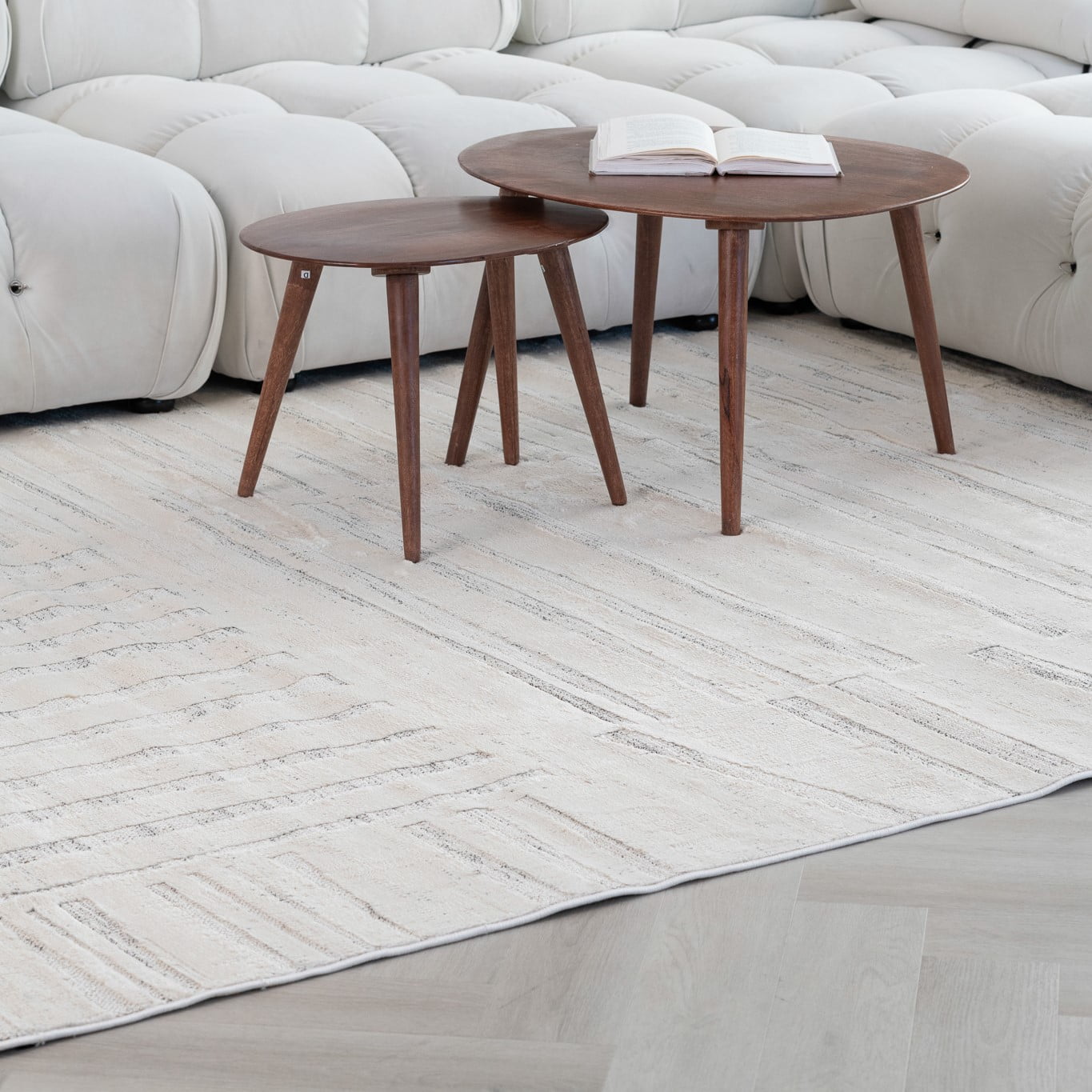 Rug Branch Astra Modern Indoor Area Rug, Beige Cream, Abstract - Living Room, Bedroom, Dining Room, and Kitchen